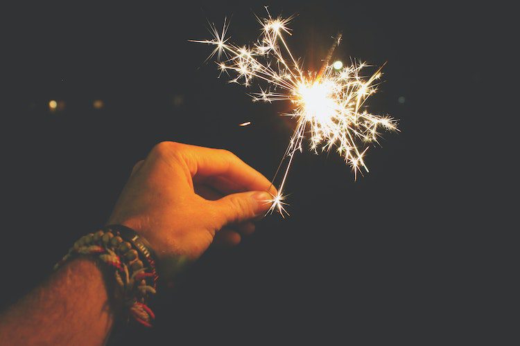new year, sparklers, fireworks, achievement, sober