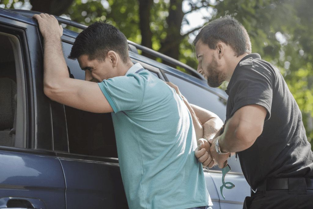 A man getting arrested